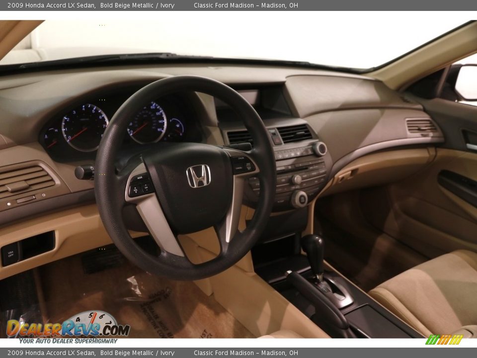 2009 Honda Accord LX Sedan Bold Beige Metallic / Ivory Photo #6