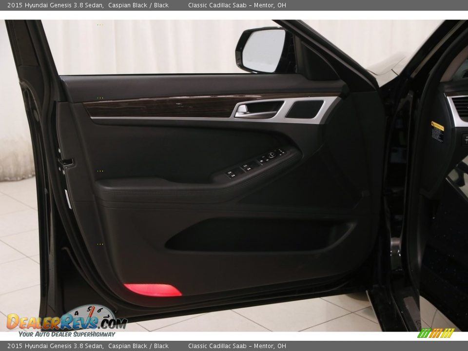 2015 Hyundai Genesis 3.8 Sedan Caspian Black / Black Photo #4