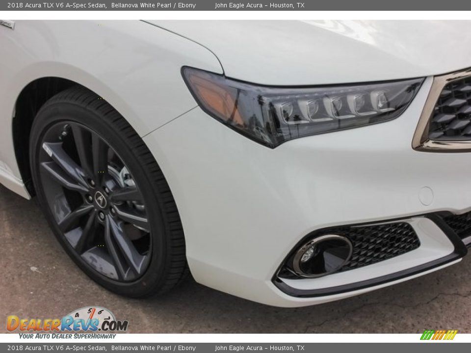 2018 Acura TLX V6 A-Spec Sedan Bellanova White Pearl / Ebony Photo #10