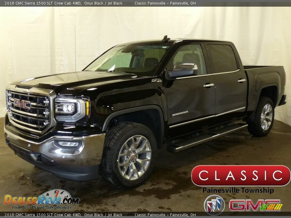 2018 GMC Sierra 1500 SLT Crew Cab 4WD Onyx Black / Jet Black Photo #1