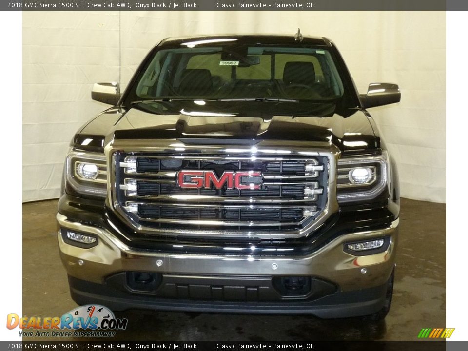 2018 GMC Sierra 1500 SLT Crew Cab 4WD Onyx Black / Jet Black Photo #4
