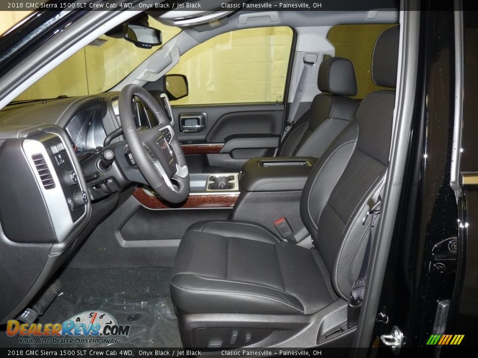 2018 GMC Sierra 1500 SLT Crew Cab 4WD Onyx Black / Jet Black Photo #6