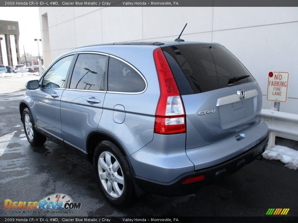 2009 Honda CR-V EX-L 4WD Glacier Blue Metallic / Gray Photo #3