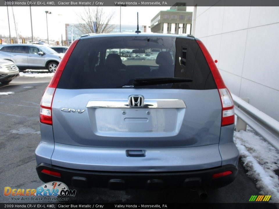 2009 Honda CR-V EX-L 4WD Glacier Blue Metallic / Gray Photo #4