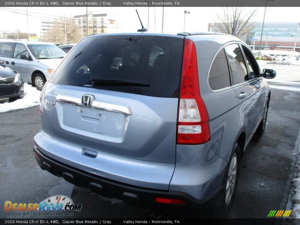 2009 Honda CR-V EX-L 4WD Glacier Blue Metallic / Gray Photo #5