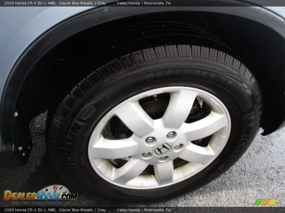 2009 Honda CR-V EX-L 4WD Glacier Blue Metallic / Gray Photo #6