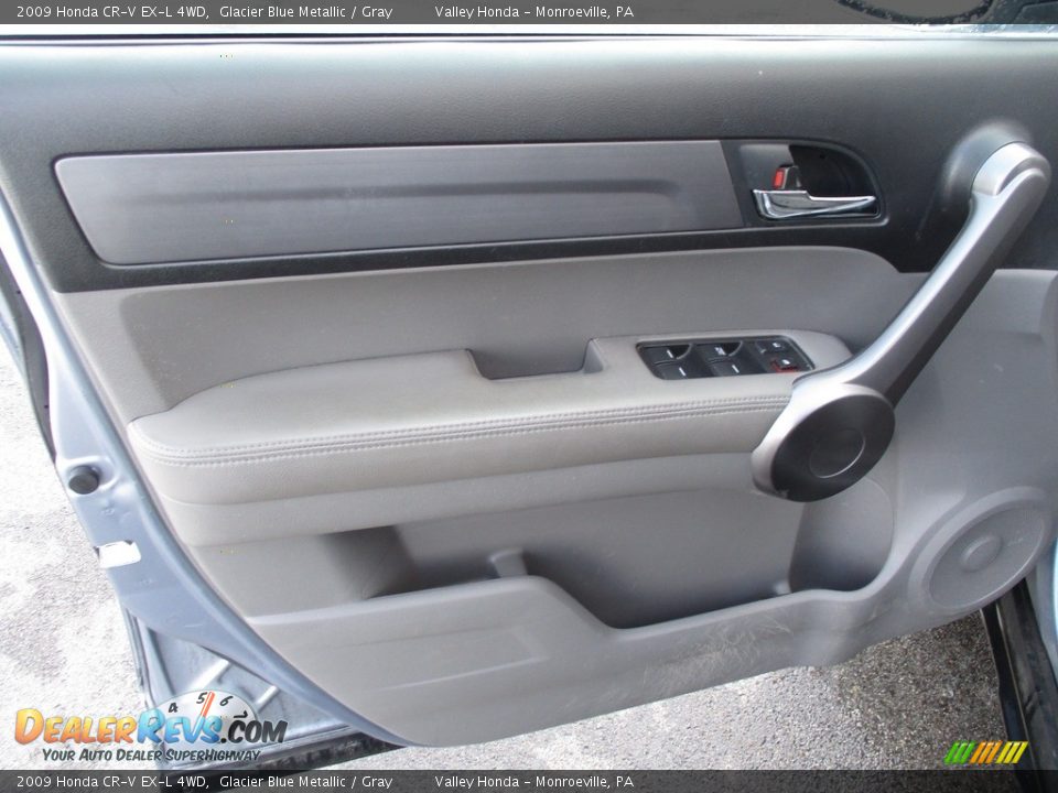 2009 Honda CR-V EX-L 4WD Glacier Blue Metallic / Gray Photo #10