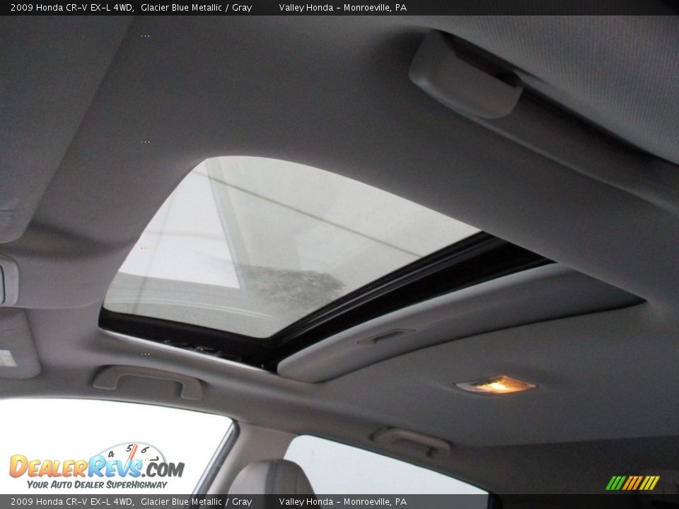 2009 Honda CR-V EX-L 4WD Glacier Blue Metallic / Gray Photo #11