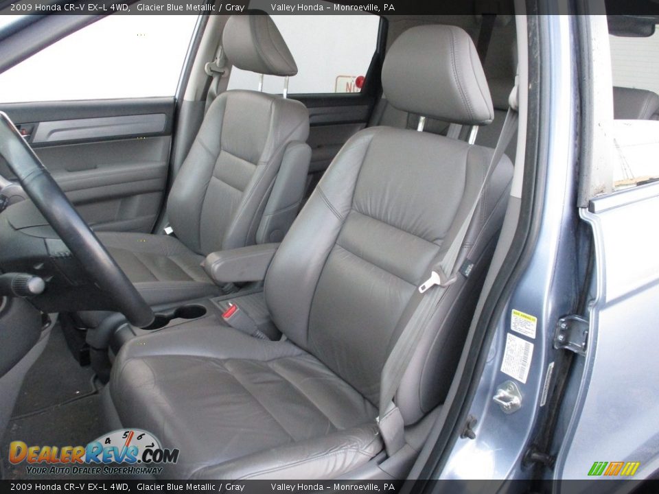 2009 Honda CR-V EX-L 4WD Glacier Blue Metallic / Gray Photo #12