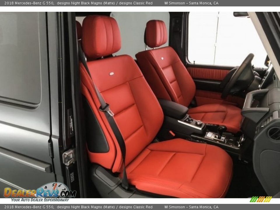 designo Classic Red Interior - 2018 Mercedes-Benz G 550 Photo #2