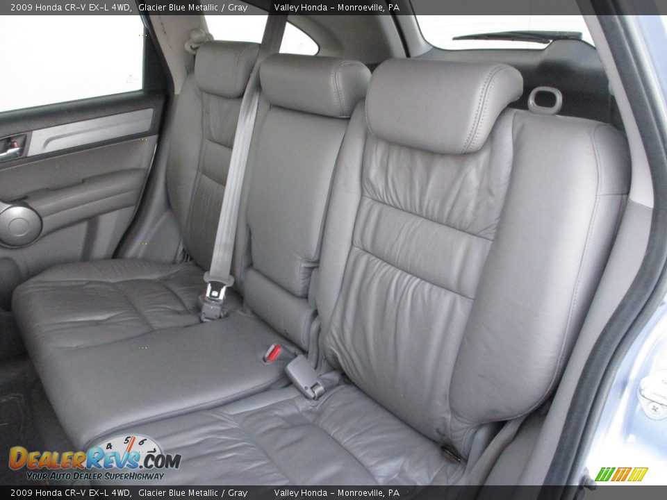 2009 Honda CR-V EX-L 4WD Glacier Blue Metallic / Gray Photo #13