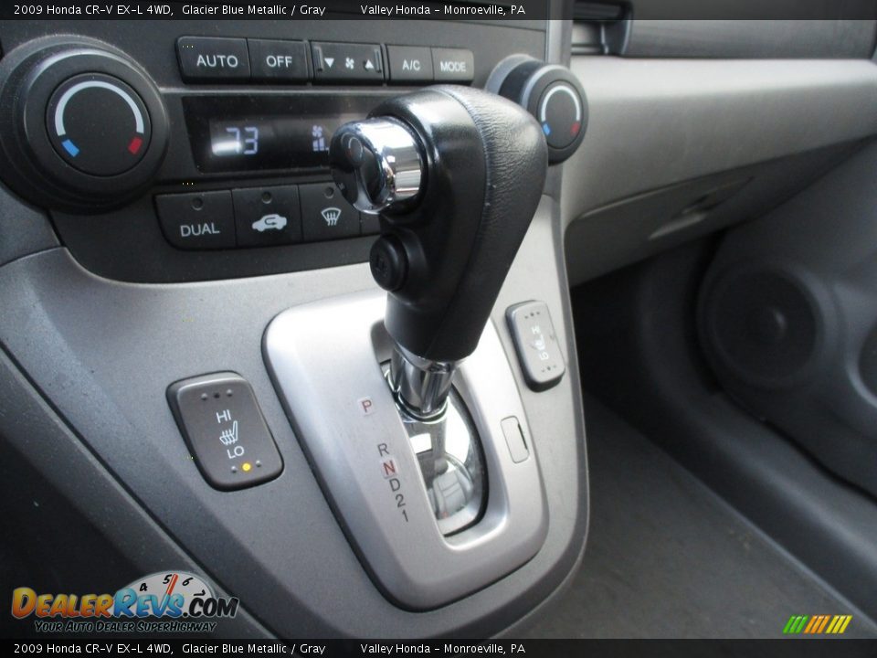 2009 Honda CR-V EX-L 4WD Glacier Blue Metallic / Gray Photo #15