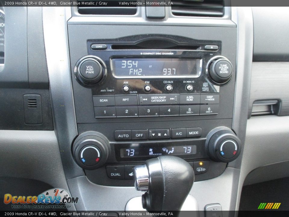 2009 Honda CR-V EX-L 4WD Glacier Blue Metallic / Gray Photo #16