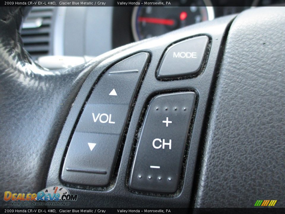 2009 Honda CR-V EX-L 4WD Glacier Blue Metallic / Gray Photo #18