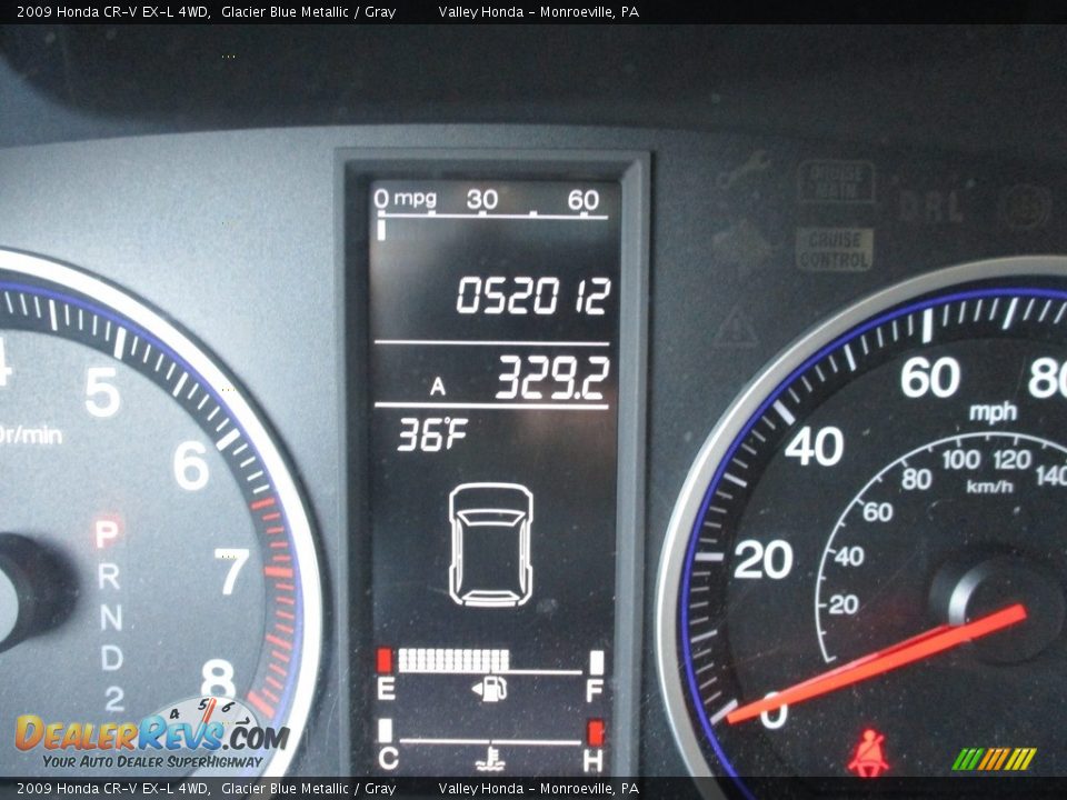 2009 Honda CR-V EX-L 4WD Glacier Blue Metallic / Gray Photo #20