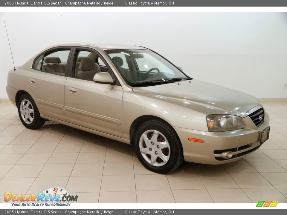 2005 Hyundai Elantra GLS Sedan Champagne Metallic / Beige Photo #1