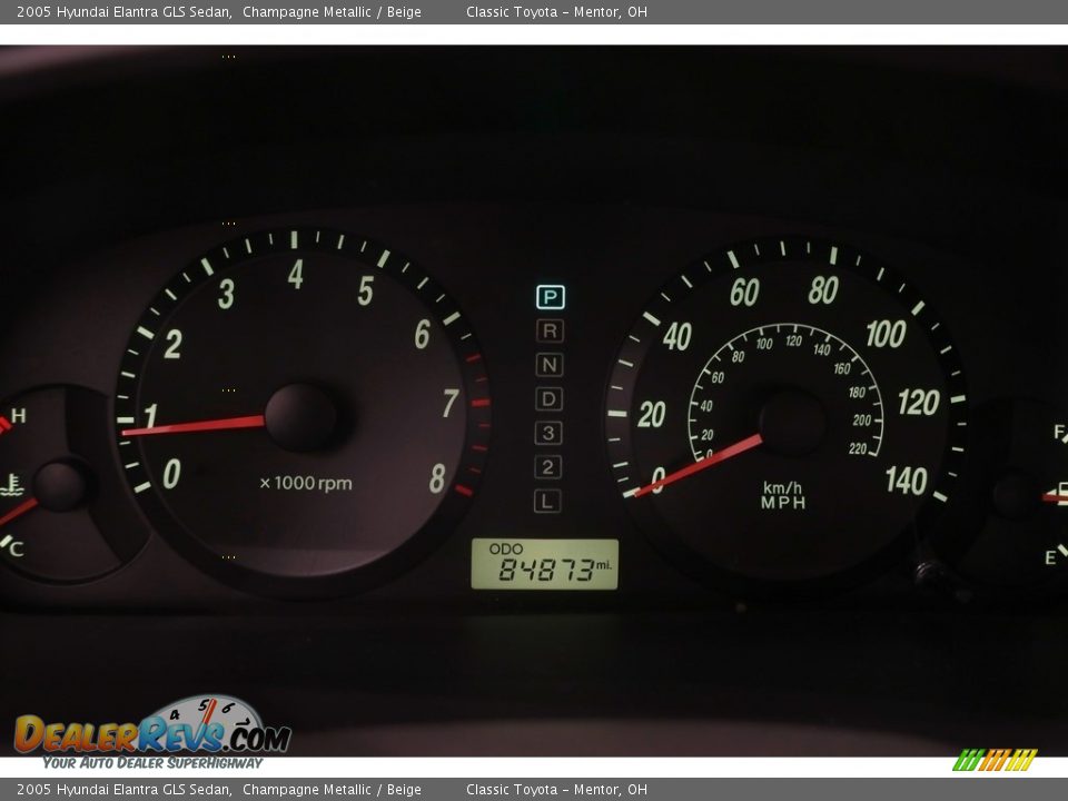 2005 Hyundai Elantra GLS Sedan Champagne Metallic / Beige Photo #7