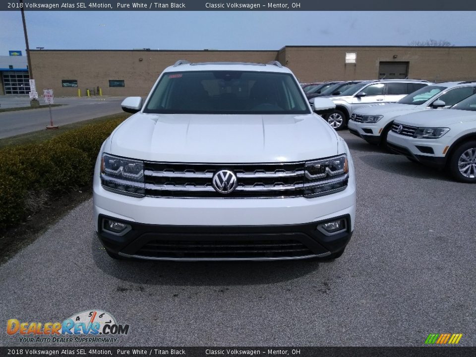 2018 Volkswagen Atlas SEL 4Motion Pure White / Titan Black Photo #1