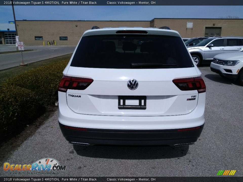 2018 Volkswagen Tiguan S 4MOTION Pure White / Titan Black Photo #5