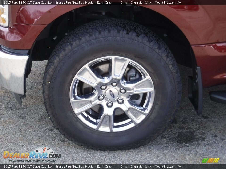 2015 Ford F150 XLT SuperCab 4x4 Bronze Fire Metallic / Medium Earth Gray Photo #3