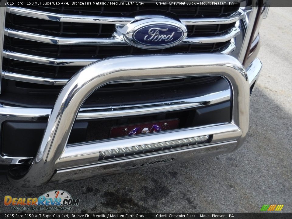 2015 Ford F150 XLT SuperCab 4x4 Bronze Fire Metallic / Medium Earth Gray Photo #10