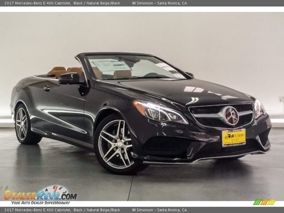 2017 Mercedes-Benz E 400 Cabriolet Black / Natural Beige/Black Photo #12