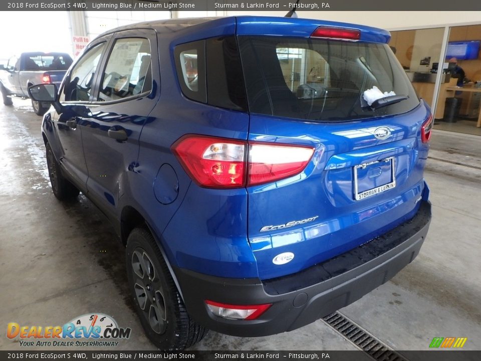 2018 Ford EcoSport S 4WD Lightning Blue / Medium Light Stone Photo #3