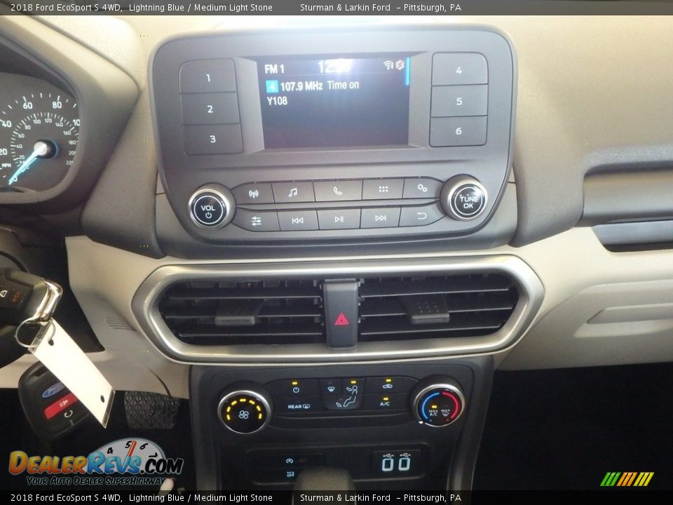 2018 Ford EcoSport S 4WD Lightning Blue / Medium Light Stone Photo #11