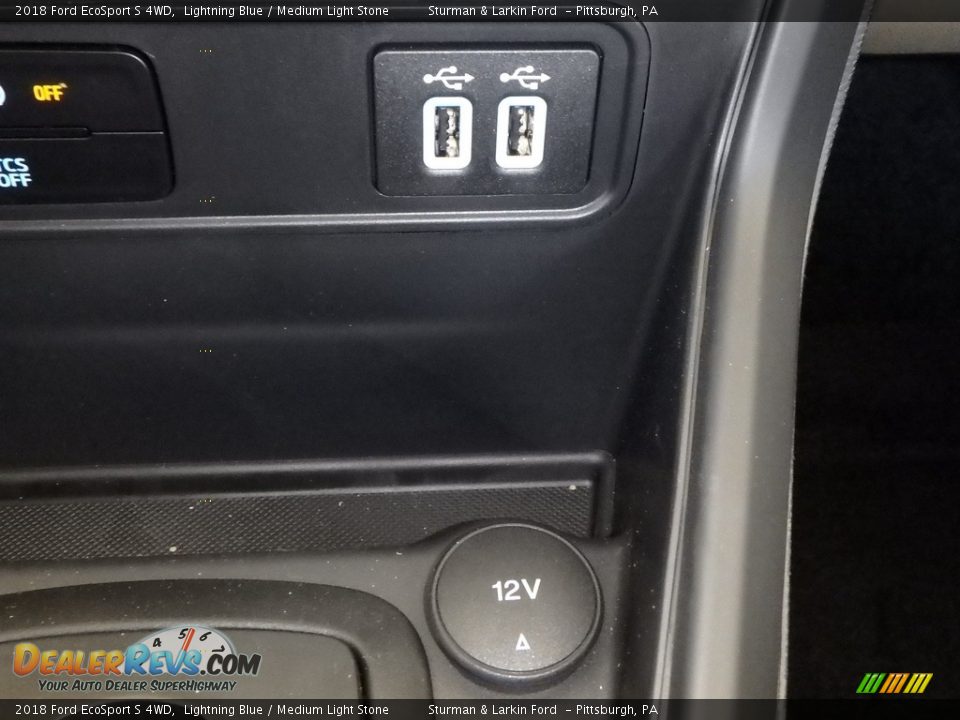 2018 Ford EcoSport S 4WD Lightning Blue / Medium Light Stone Photo #13