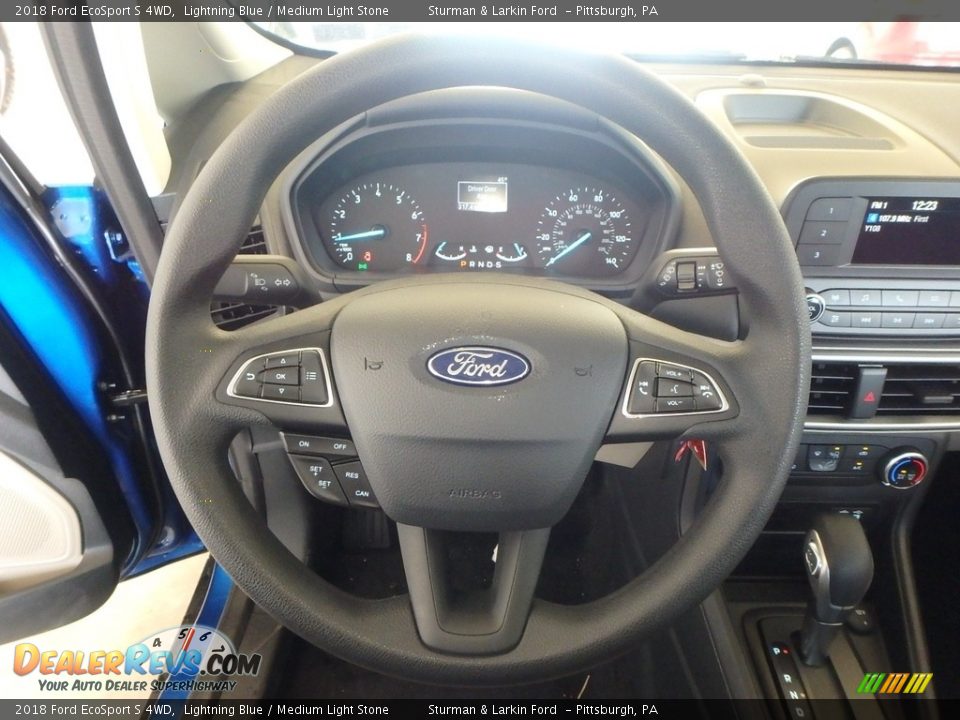 2018 Ford EcoSport S 4WD Steering Wheel Photo #14