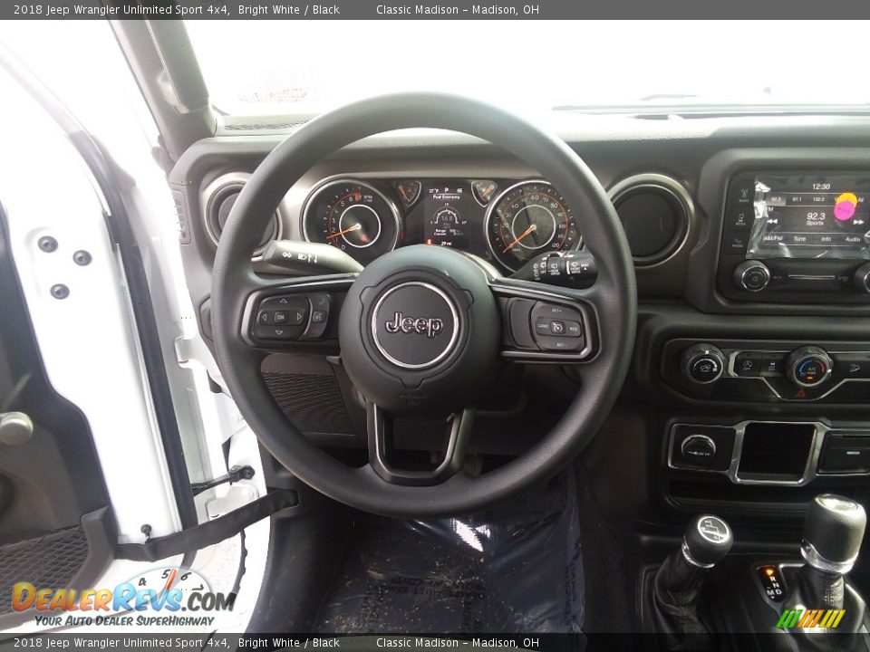 2018 Jeep Wrangler Unlimited Sport 4x4 Bright White / Black Photo #6