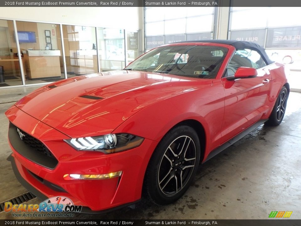 2018 Ford Mustang EcoBoost Premium Convertible Race Red / Ebony Photo #4