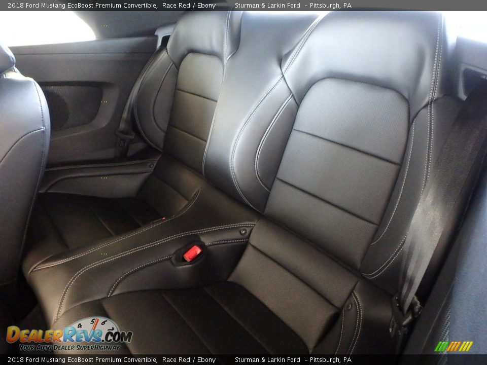 Rear Seat of 2018 Ford Mustang EcoBoost Premium Convertible Photo #7