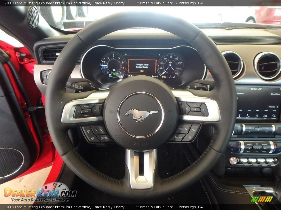 2018 Ford Mustang EcoBoost Premium Convertible Steering Wheel Photo #15