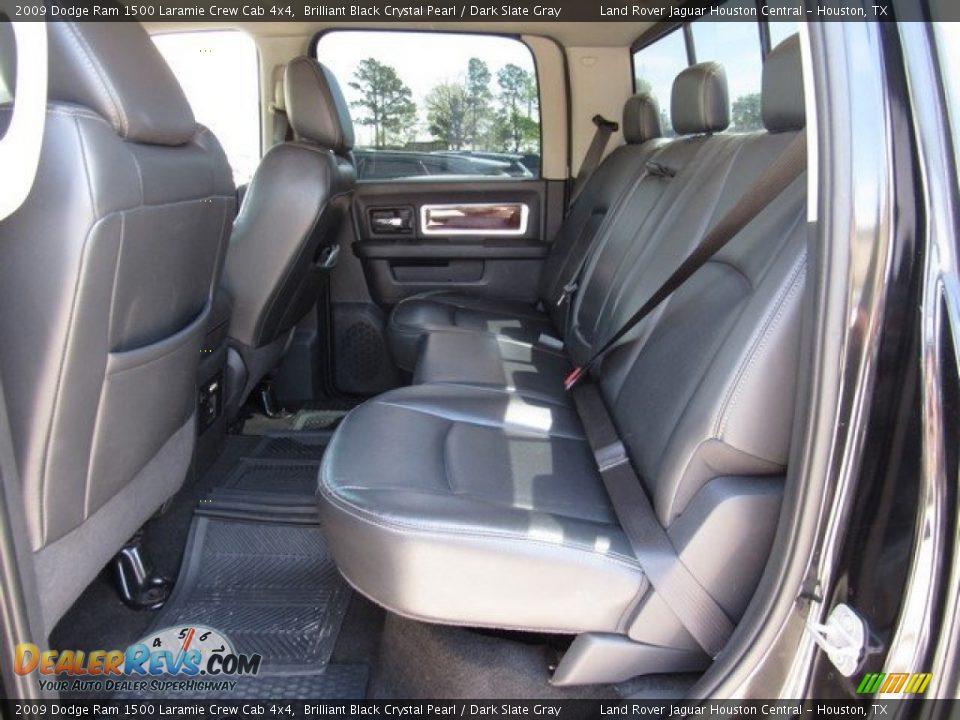 2009 Dodge Ram 1500 Laramie Crew Cab 4x4 Brilliant Black Crystal Pearl / Dark Slate Gray Photo #14