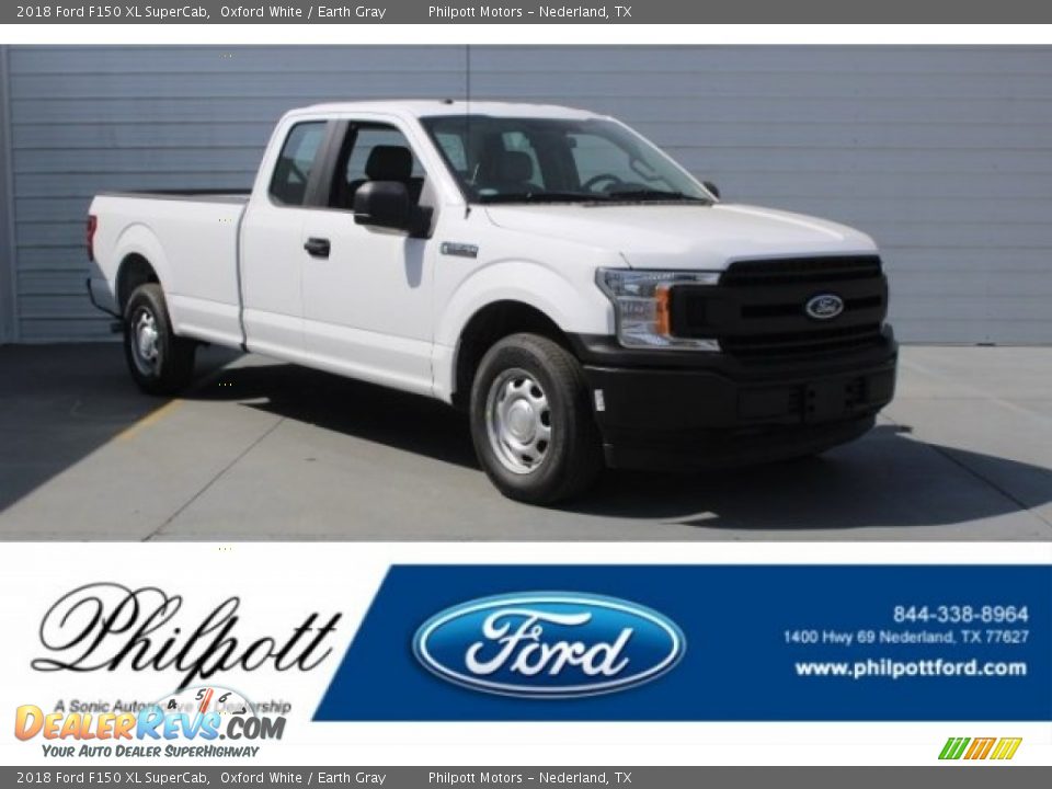 2018 Ford F150 XL SuperCab Oxford White / Earth Gray Photo #1