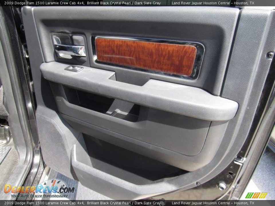 2009 Dodge Ram 1500 Laramie Crew Cab 4x4 Brilliant Black Crystal Pearl / Dark Slate Gray Photo #23