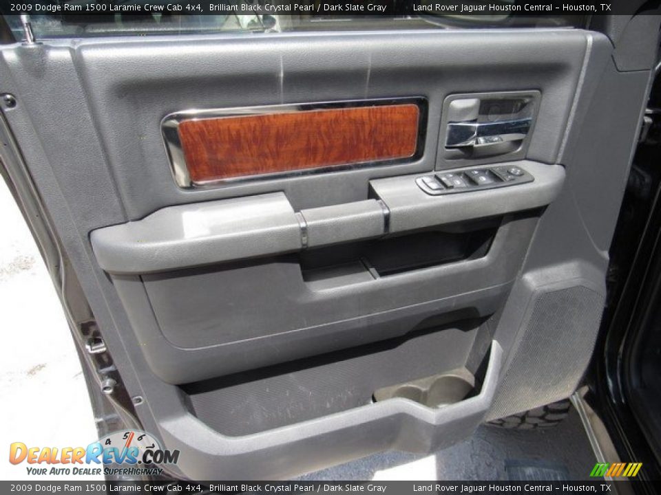 2009 Dodge Ram 1500 Laramie Crew Cab 4x4 Brilliant Black Crystal Pearl / Dark Slate Gray Photo #25
