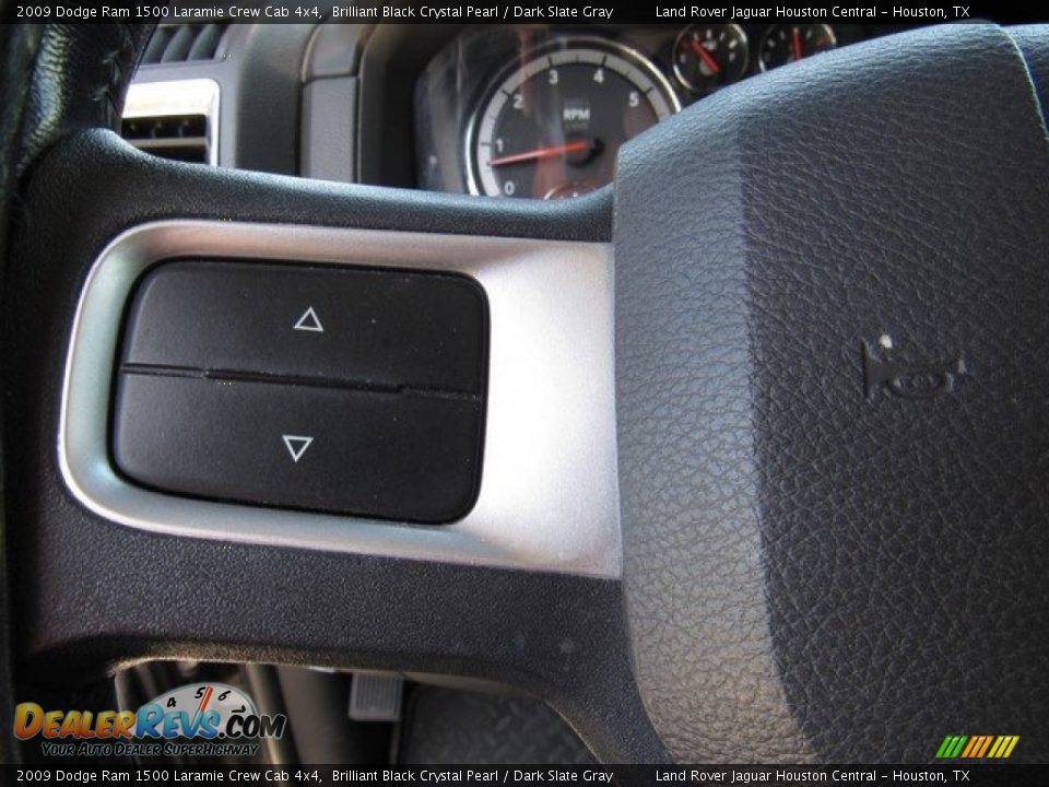 2009 Dodge Ram 1500 Laramie Crew Cab 4x4 Brilliant Black Crystal Pearl / Dark Slate Gray Photo #29