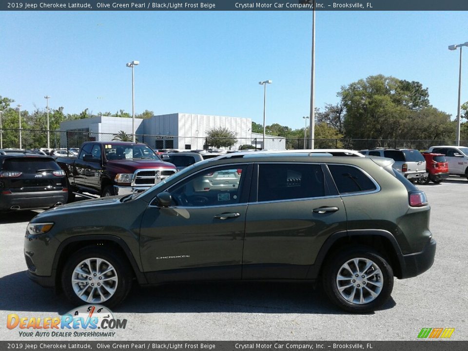 2019 Jeep Cherokee Latitude Olive Green Pearl / Black/Light Frost Beige Photo #2