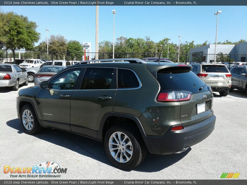 2019 Jeep Cherokee Latitude Olive Green Pearl / Black/Light Frost Beige Photo #3