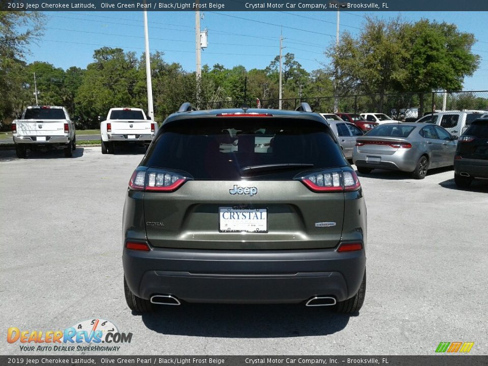 2019 Jeep Cherokee Latitude Olive Green Pearl / Black/Light Frost Beige Photo #4