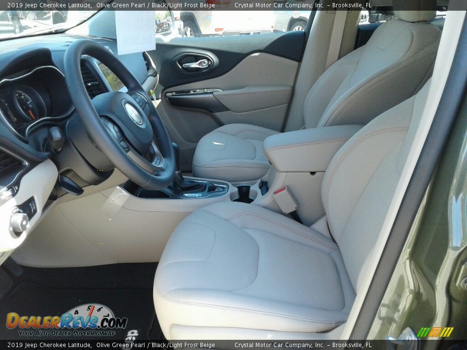 Black/Light Frost Beige Interior - 2019 Jeep Cherokee Latitude Photo #9