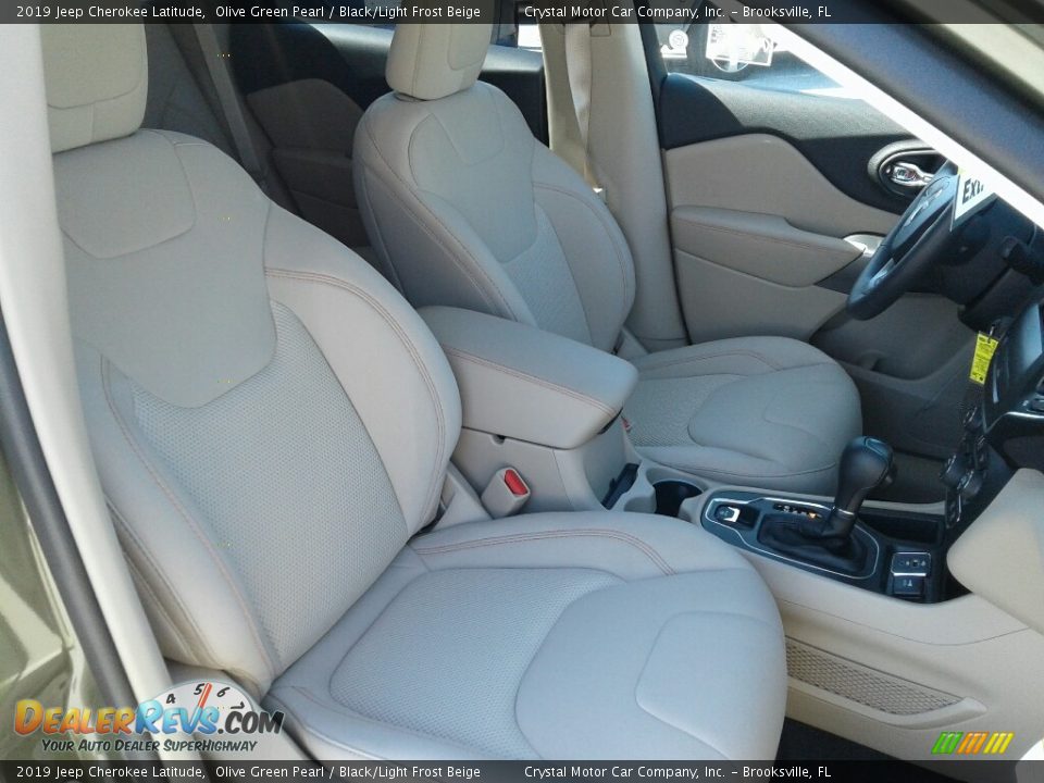 2019 Jeep Cherokee Latitude Olive Green Pearl / Black/Light Frost Beige Photo #12
