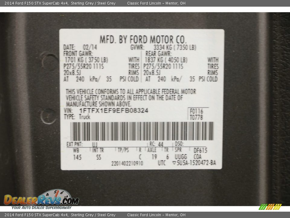 2014 Ford F150 STX SuperCab 4x4 Sterling Grey / Steel Grey Photo #20