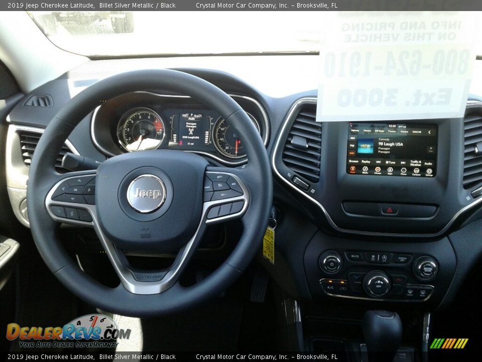 2019 Jeep Cherokee Latitude Billet Silver Metallic / Black Photo #13