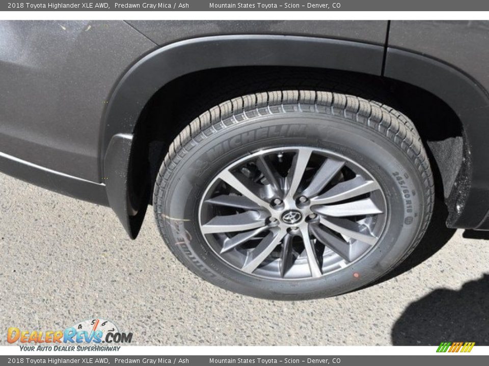2018 Toyota Highlander XLE AWD Predawn Gray Mica / Ash Photo #36