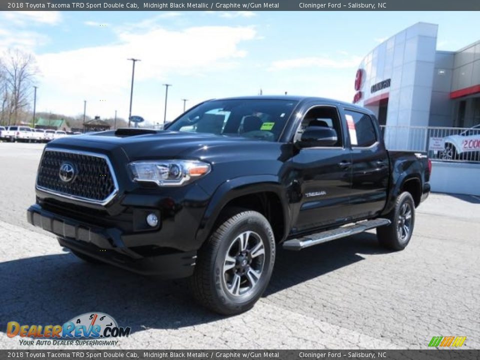 2018 Toyota Tacoma TRD Sport Double Cab Midnight Black Metallic / Graphite w/Gun Metal Photo #3