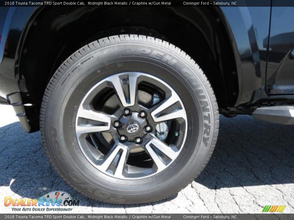 2018 Toyota Tacoma TRD Sport Double Cab Midnight Black Metallic / Graphite w/Gun Metal Photo #4