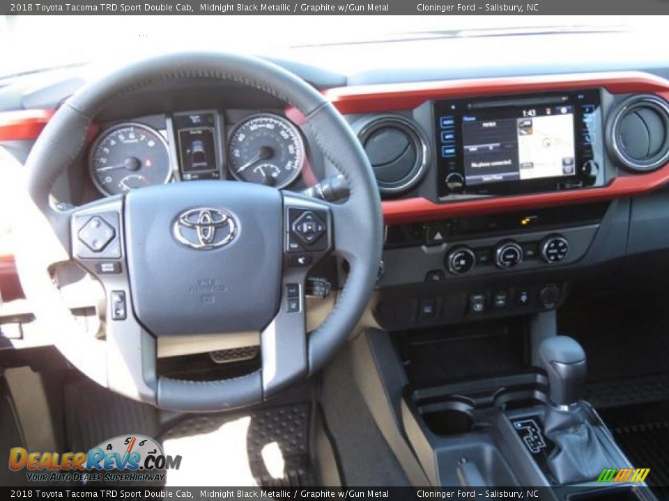 2018 Toyota Tacoma TRD Sport Double Cab Midnight Black Metallic / Graphite w/Gun Metal Photo #5